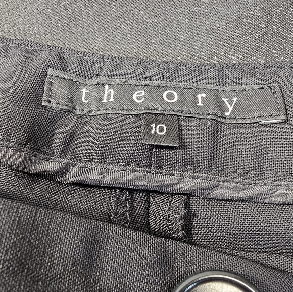 Theory slacks wool women size 10 blackmade in usa - Picture 5 of 5
